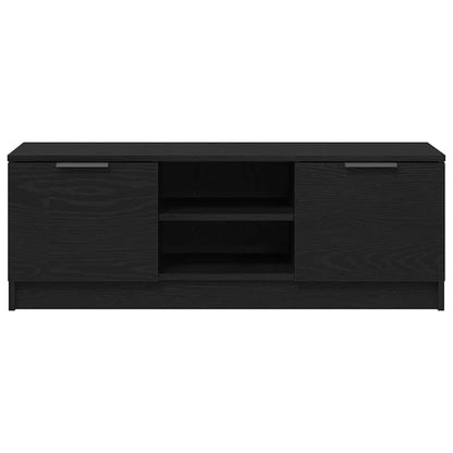 Televizní Skříň 102 X 32 X 35.5 Cm Černý Dub Kompozitní Dřevo
