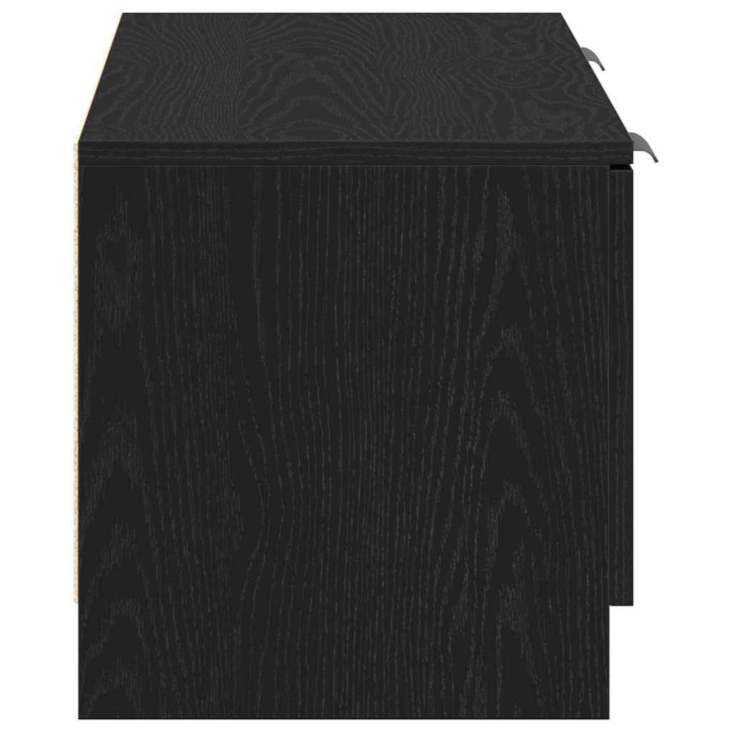 Televizní Skříň 102 X 32 X 35.5 Cm Černý Dub Kompozitní Dřevo