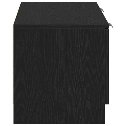 Televizní Skříň 102 X 32 X 35.5 Cm Černý Dub Kompozitní Dřevo