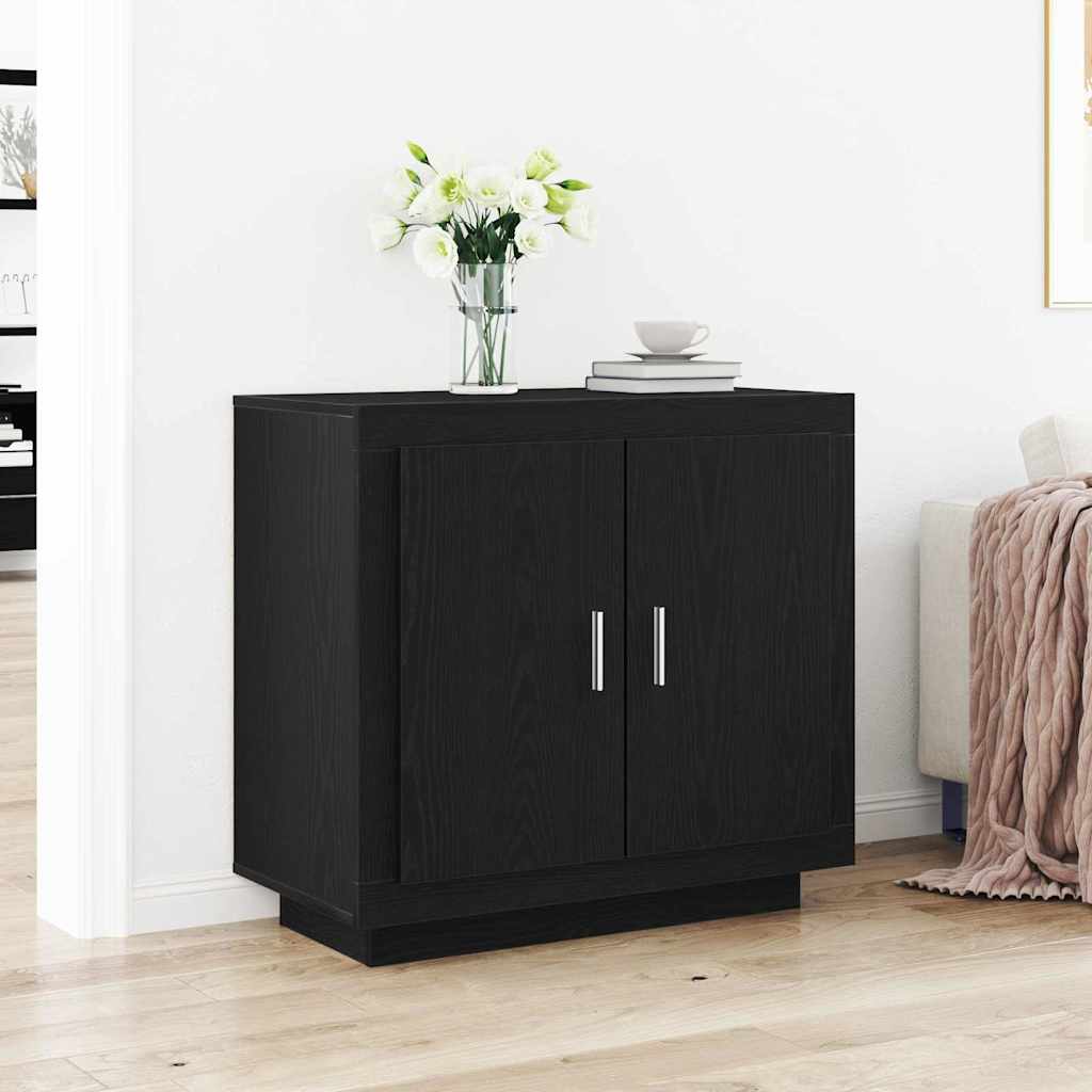 Servírovací Skříň Černý Dub 80 X 40 X 75 Cm Kompozitní Dřevo