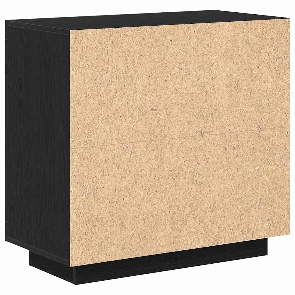 Servírovací Skříň Černý Dub 80 X 40 X 75 Cm Kompozitní Dřevo