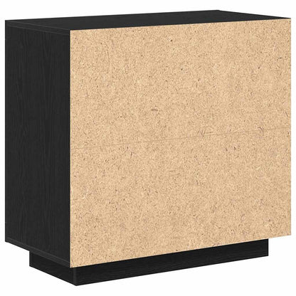 Servírovací Skříň Černý Dub 80 X 40 X 75 Cm Kompozitní Dřevo