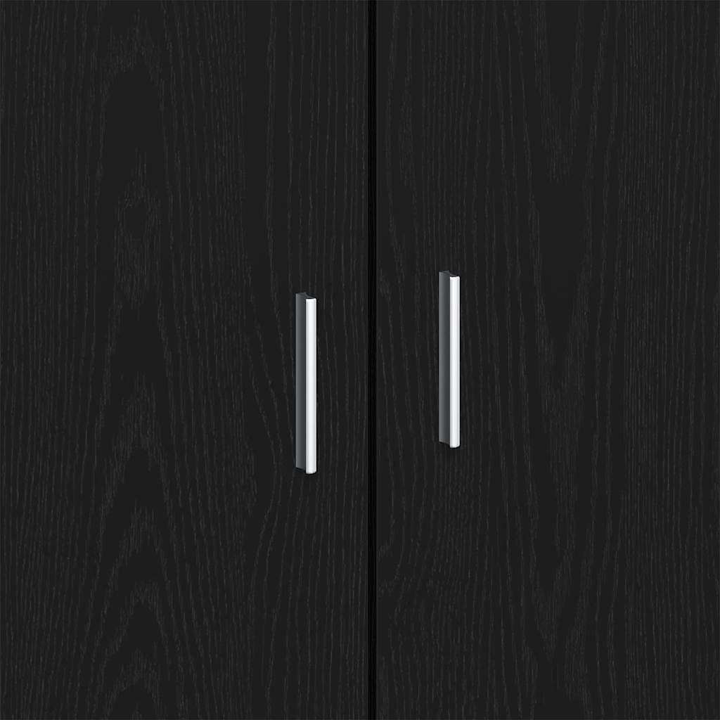 Servírovací Skříň Černý Dub 92 X 35 X 75 Cm Kompozitní Dřevo