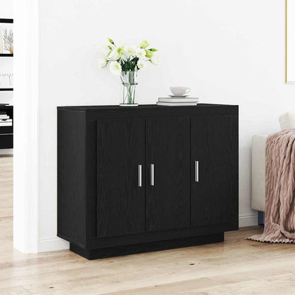 Servírovací Skříň Černý Dub 92 X 35 X 75 Cm Kompozitní Dřevo