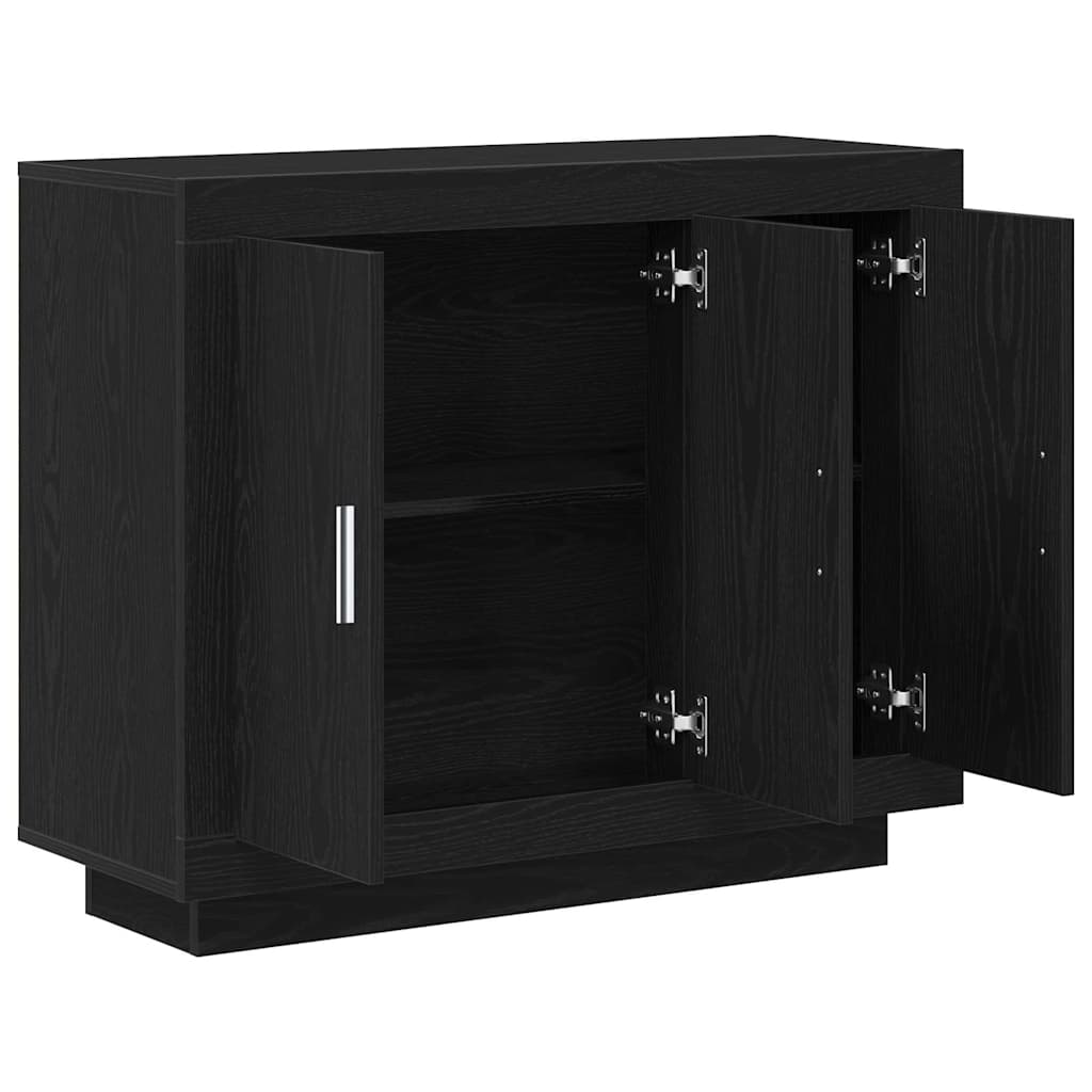 Servírovací Skříň Černý Dub 92 X 35 X 75 Cm Kompozitní Dřevo
