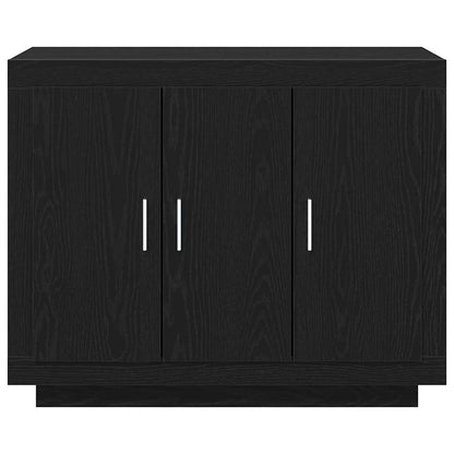 Servírovací Skříň Černý Dub 92 X 35 X 75 Cm Kompozitní Dřevo