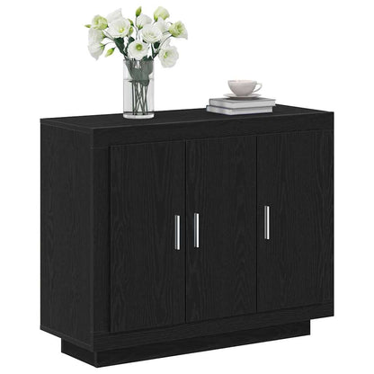 Servírovací Skříň Černý Dub 92 X 35 X 75 Cm Kompozitní Dřevo