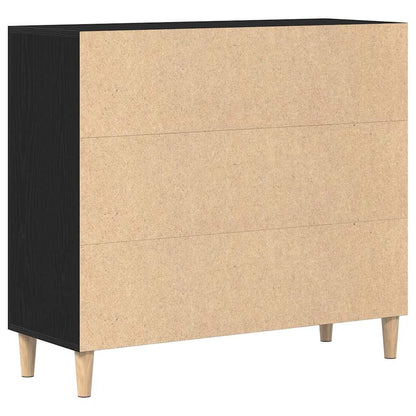 Servírovací Skříň Černý Dub 90 X 34 X 80 Cm Kompozitní Dřevo