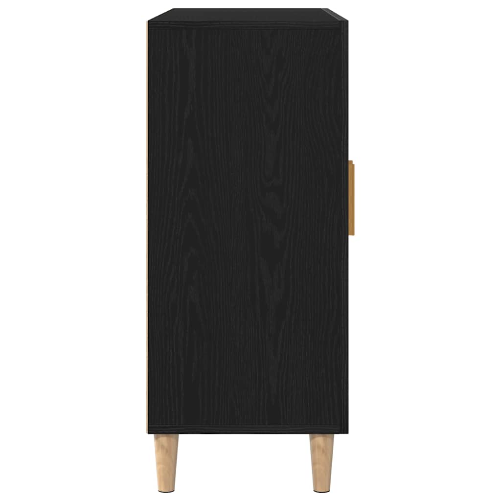 Servírovací Skříň Černý Dub 90 X 34 X 80 Cm Kompozitní Dřevo