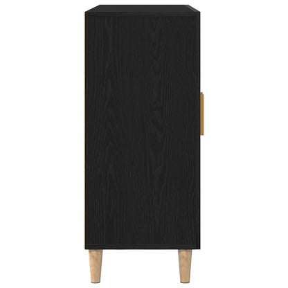 Servírovací Skříň Černý Dub 90 X 34 X 80 Cm Kompozitní Dřevo