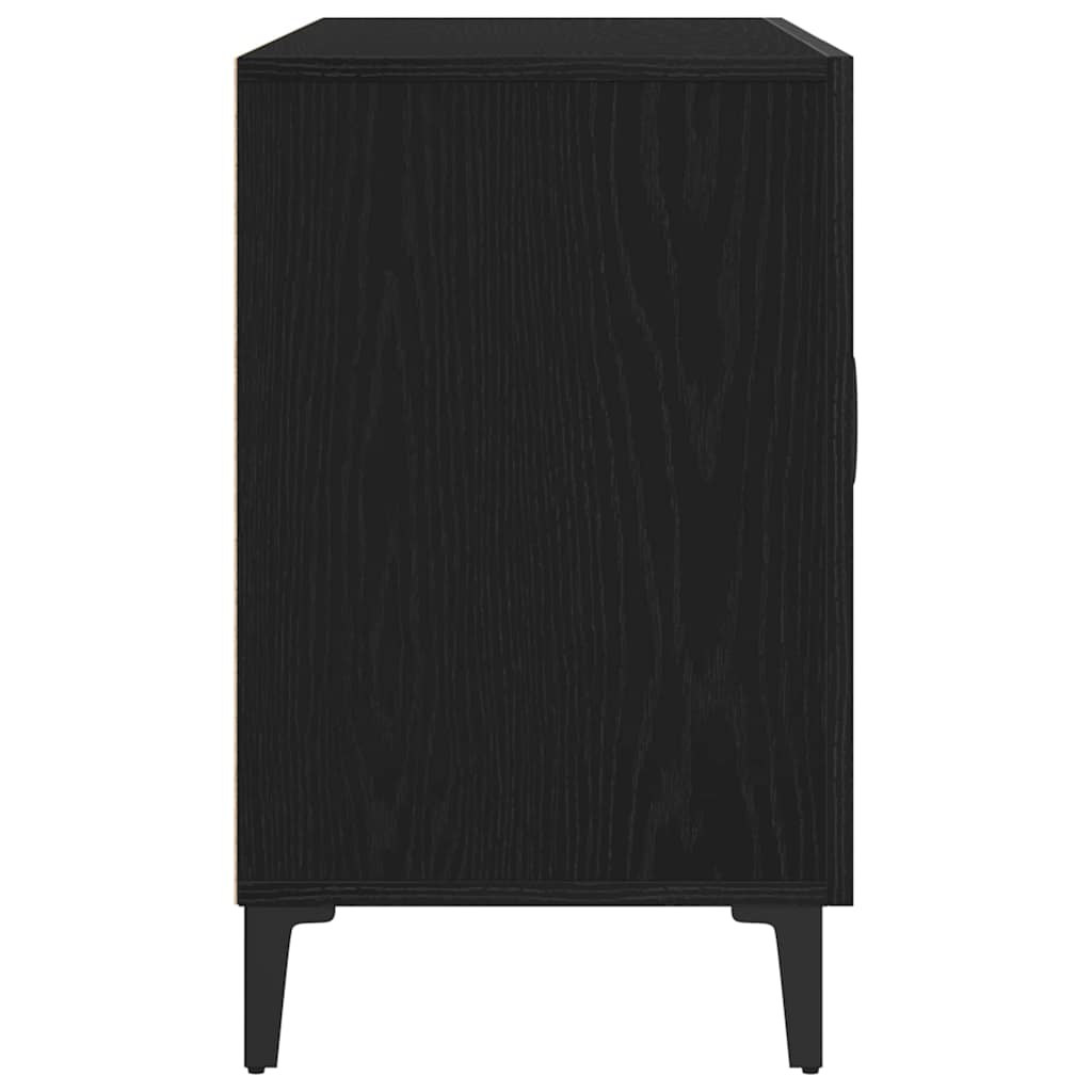Servírovací Skříň Černý Dub 100 X 36 X 60 Cm Kompozitní Dřevo
