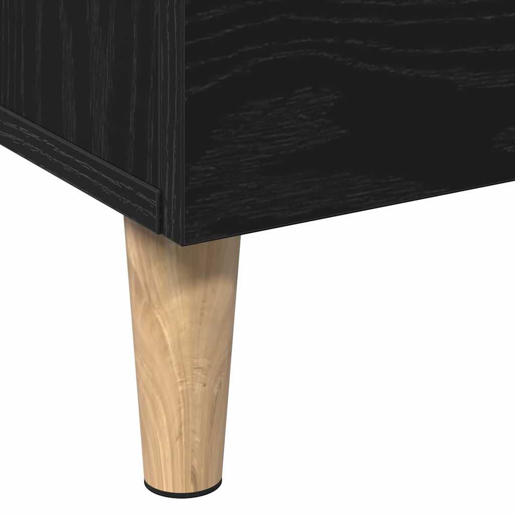 Vysoký Bufet Černý Dub 70 X 31 X 115 Cm Kompozitní Dřevo
