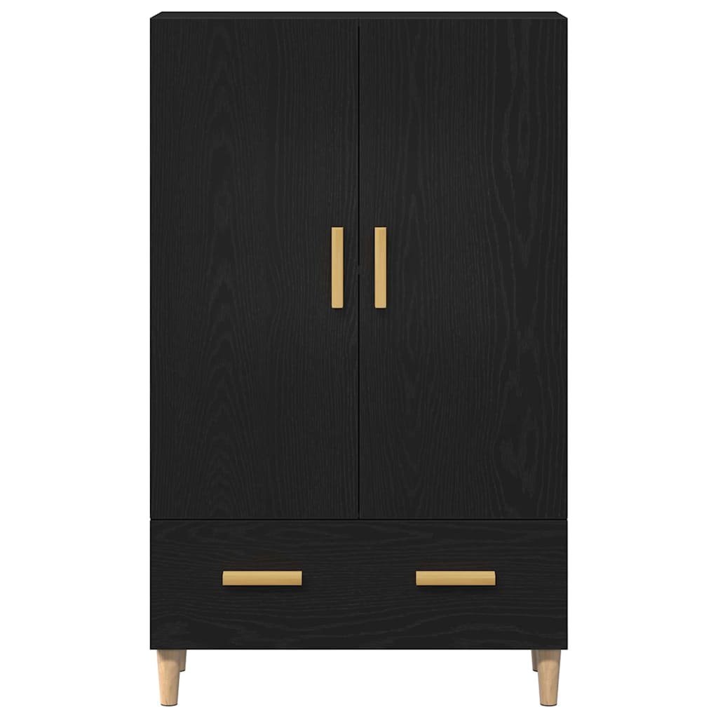 Vysoký Bufet Černý Dub 70 X 31 X 115 Cm Kompozitní Dřevo