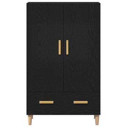 Vysoký Bufet Černý Dub 70 X 31 X 115 Cm Kompozitní Dřevo