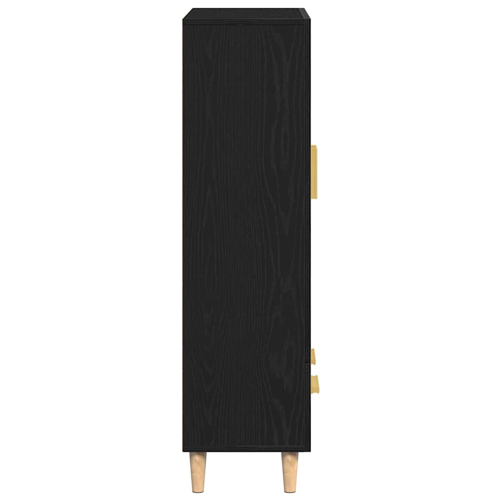 Vysoký Bufet Černý Dub 70 X 31 X 115 Cm Kompozitní Dřevo