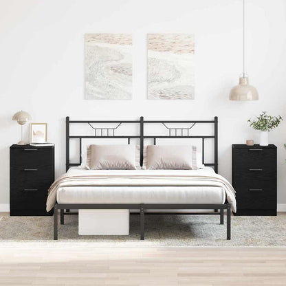 Noční Skříňka 2 Ks Černý Dub 40 X 65 X 65 Cm Kompozitní Dřevo