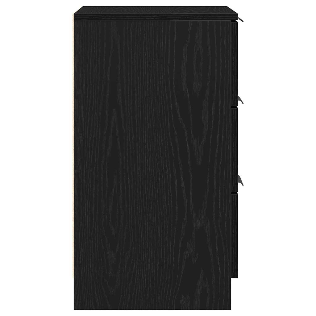 Noční Skříňka 2 Ks Černý Dub 40 X 65 X 65 Cm Kompozitní Dřevo