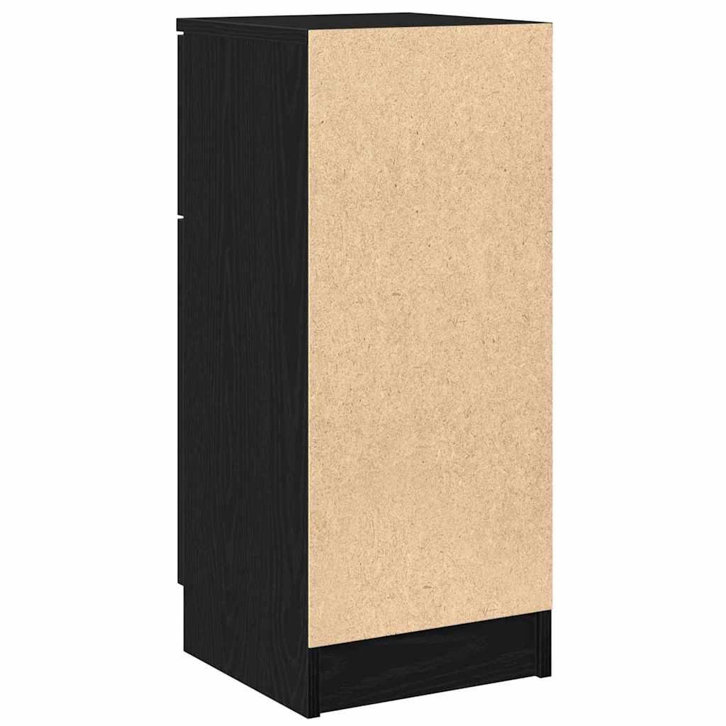 Servírovací Skříň 2 Pcs Černý Dub 30 X 30 X 70 Cm