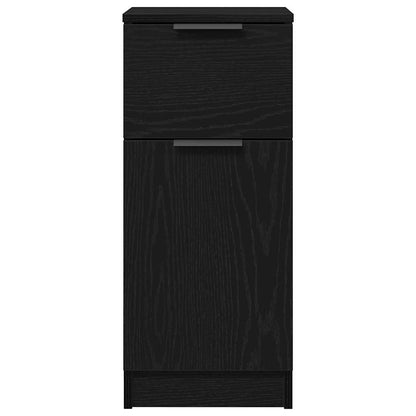 Servírovací Skříň 2 Pcs Černý Dub 30 X 30 X 70 Cm