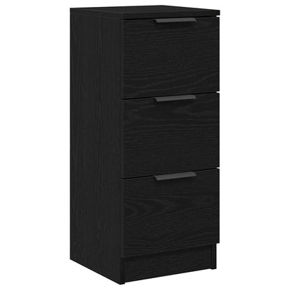 Servírovací Skříň 2 Pcs Černý Dub 30 X 30 X 70 Cm