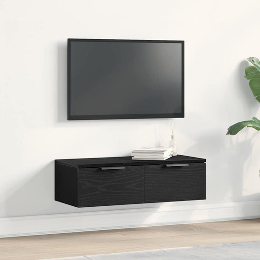Nástěnná Skříňka Černý Dub 68 X 30 X 20 Cm Kompozitní Dřevo