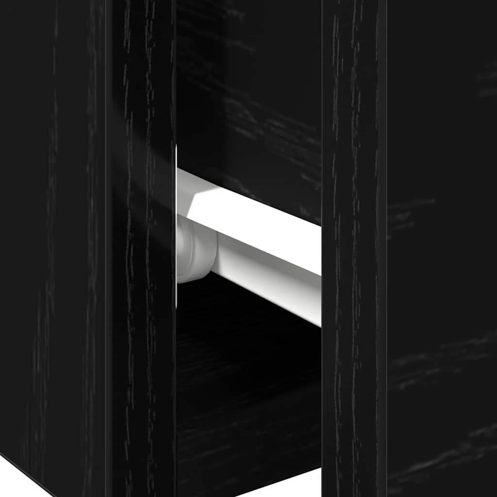 Nástěnná Skříňka Černý Dub 102 X 30 X 20 Cm Kompozitní Dřevo