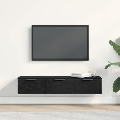 Nástěnná Skříňka Černý Dub 102 X 30 X 20 Cm Kompozitní Dřevo