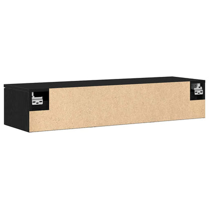 Nástěnná Skříňka Černý Dub 102 X 30 X 20 Cm Kompozitní Dřevo