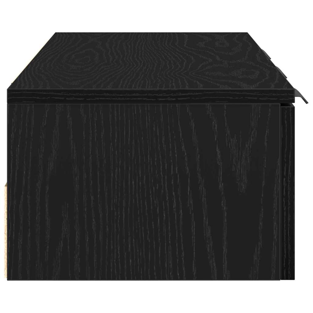 Nástěnná Skříňka Černý Dub 102 X 30 X 20 Cm Kompozitní Dřevo