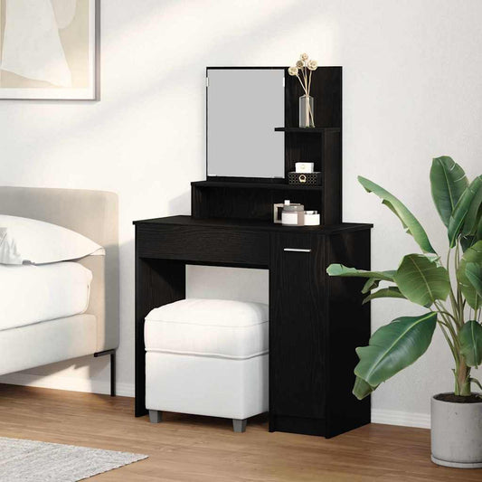 Kosmetický Stůl Černý Dub 86,5 X 35 X 136 Cm Kompozitní Dřevo