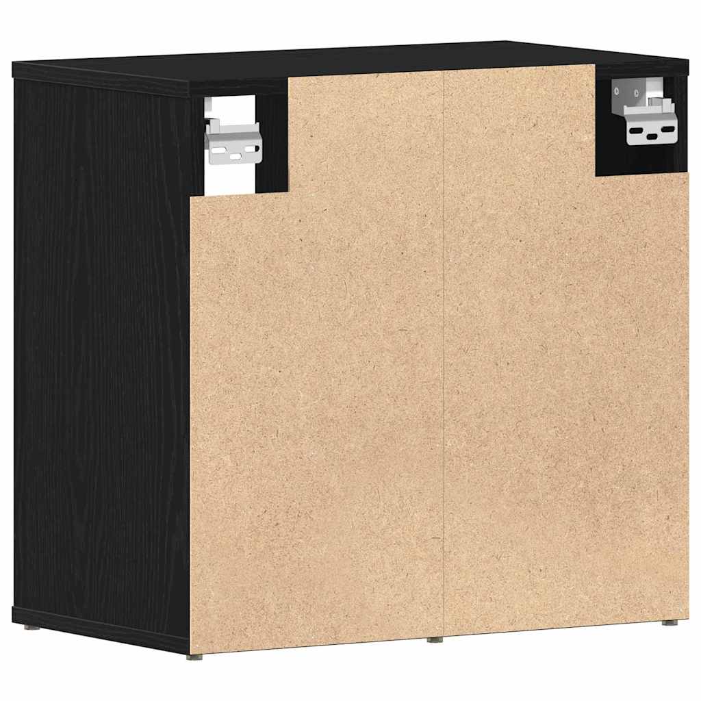 Skříň Na Obuv 2 Ks 52 X 30 X 50,5 Cm Kompozitní Dřevo Černý Dub