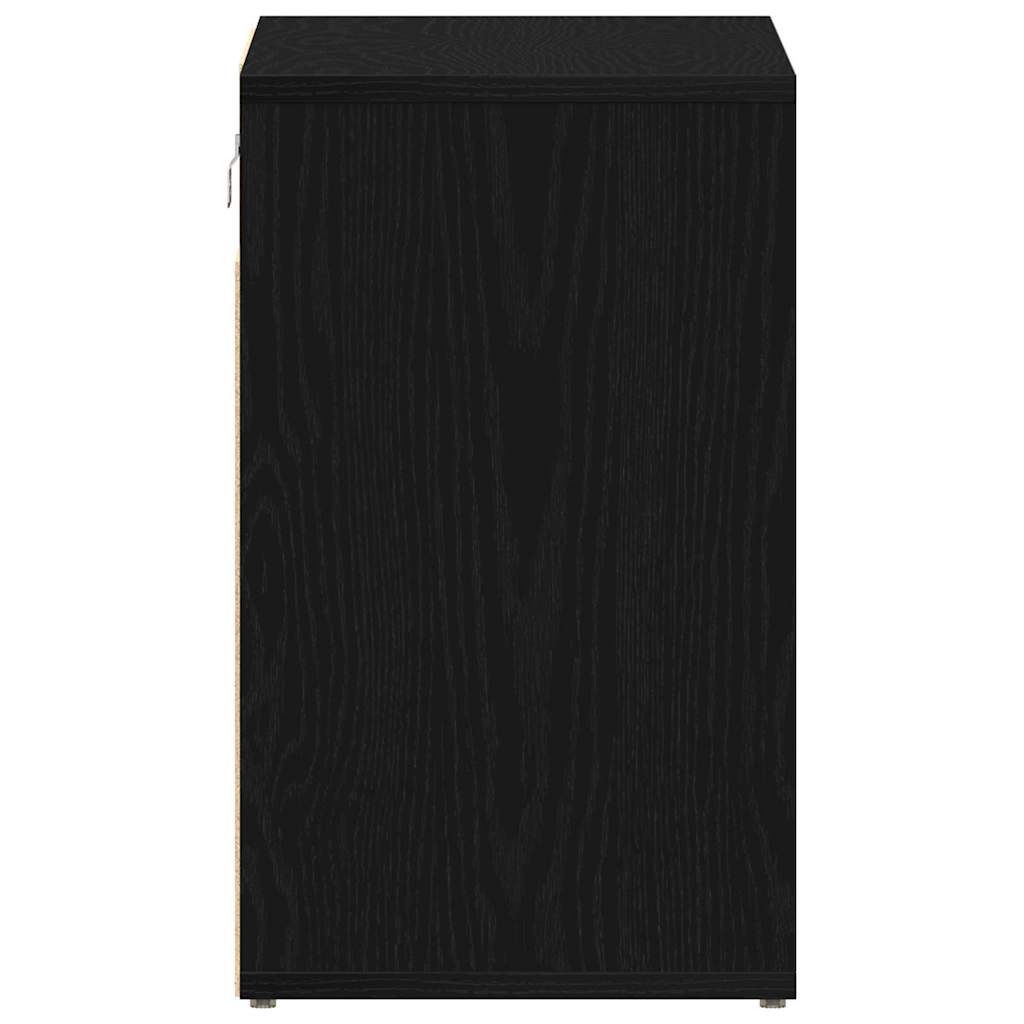 Skříň Na Obuv 2 Ks 52 X 30 X 50,5 Cm Kompozitní Dřevo Černý Dub
