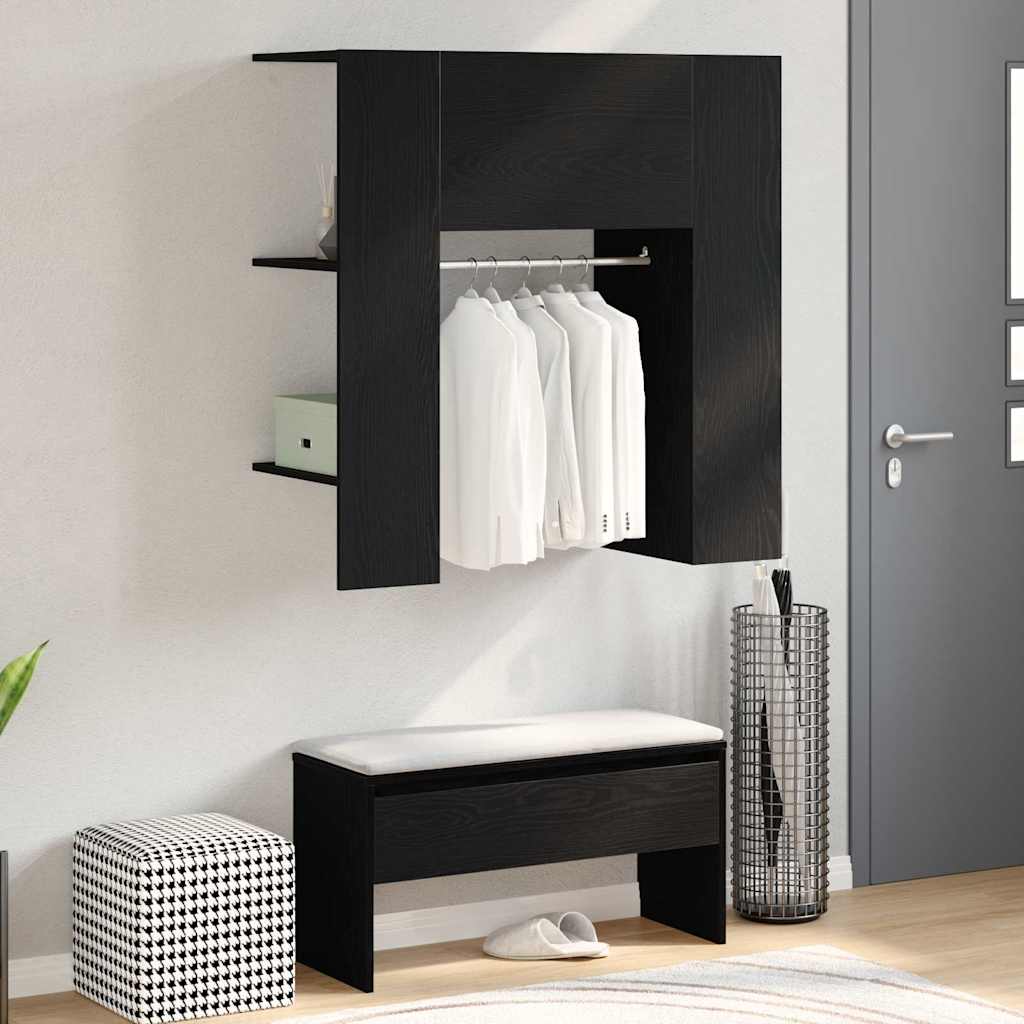Kabinet Na Chodbu Černý Dub 97,5 X 37 X 99 Cm Kompozitní Dřevo