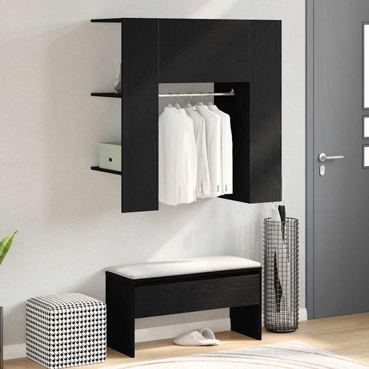 Kabinet Na Chodbu Černý Dub 97,5 X 37 X 99 Cm Kompozitní Dřevo