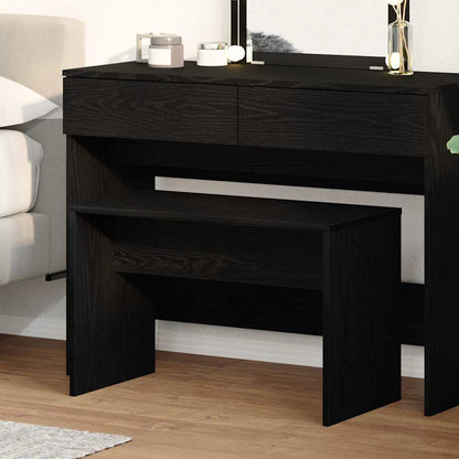 Toaletní Stolička Černý Dub 70 X 35 X 45 Cm Kompozitní Dřevo