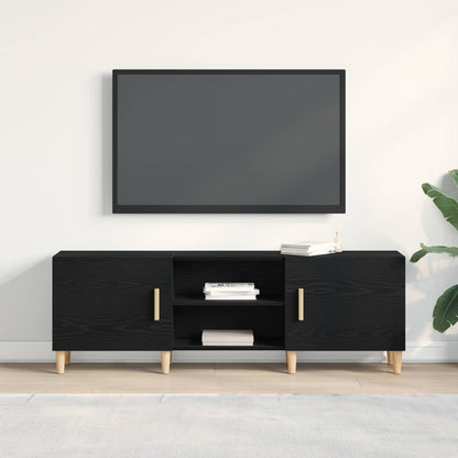 Televizní Skříň 150 X 30 X 50 Cm Černý Dub Kompozitní Dřevo
