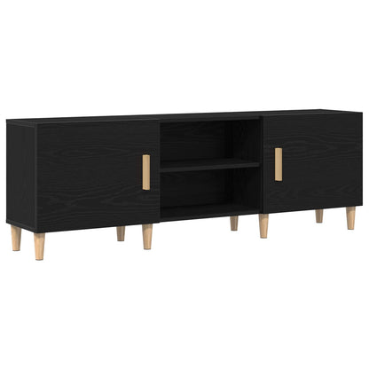 Televizní Skříň 150 X 30 X 50 Cm Černý Dub Kompozitní Dřevo