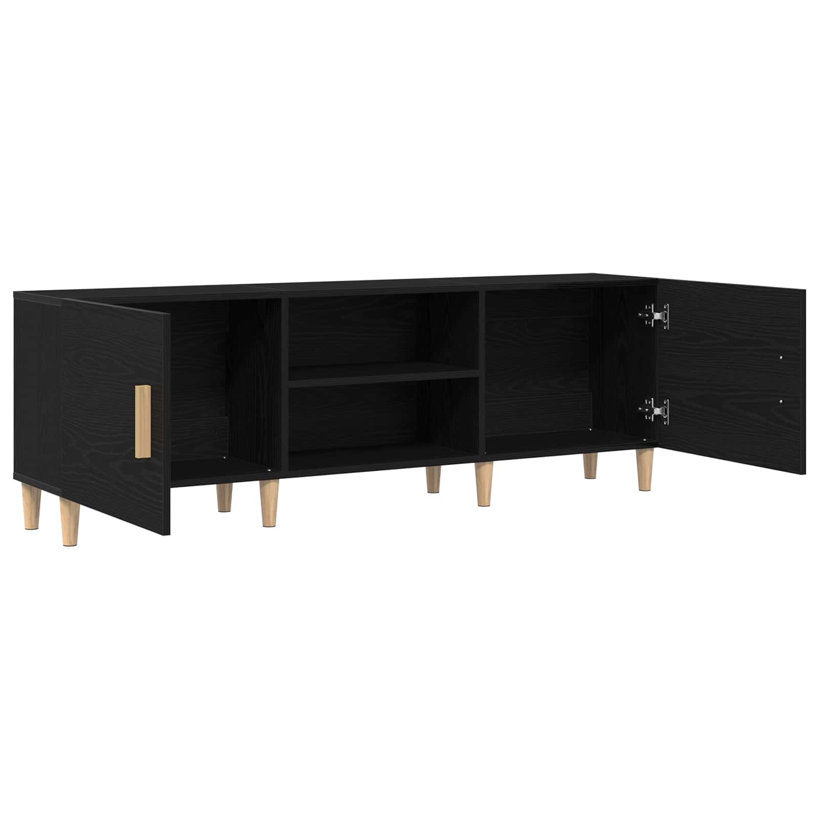Televizní Skříň 150 X 30 X 50 Cm Černý Dub Kompozitní Dřevo