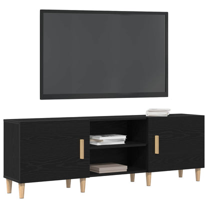 Televizní Skříň 150 X 30 X 50 Cm Černý Dub Kompozitní Dřevo