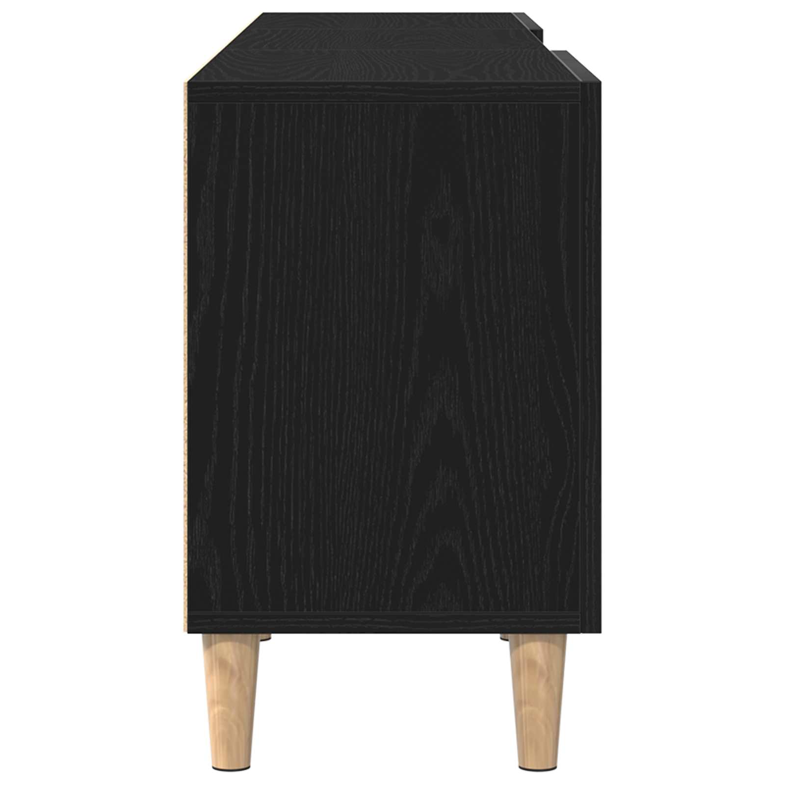 Televizní Skříň 150 X 30 X 50 Cm Černý Dub Kompozitní Dřevo