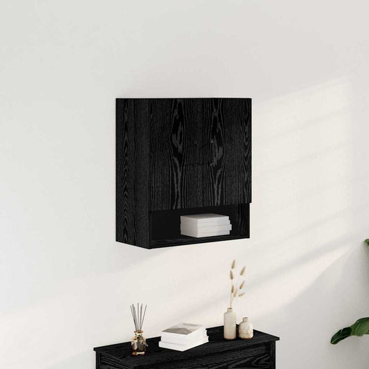 Nástěnná Skříňka 60 X 30 X 70 Cm Kompozitní Dřevo Černý Dub
