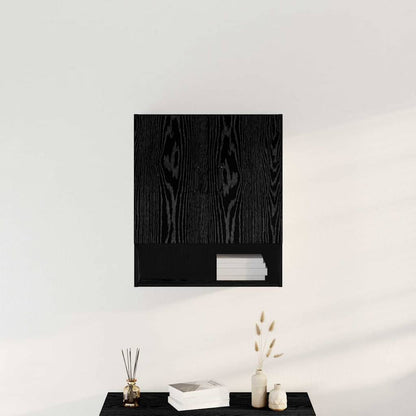 Nástěnná Skříňka 60 X 30 X 70 Cm Kompozitní Dřevo Černý Dub