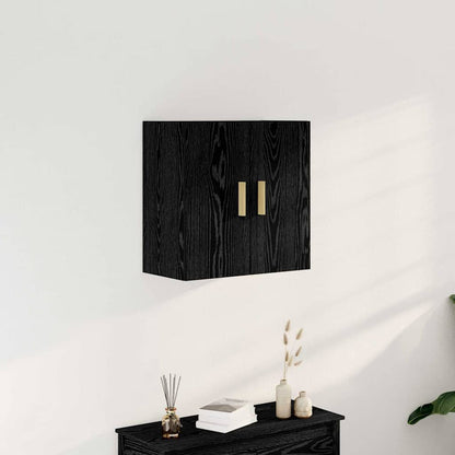 Nástěnná Skříňka 60 X 30 X 60 Cm Kompozitní Dřevo Černý Dub