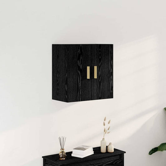 Nástěnná Skříňka 60 X 30 X 60 Cm Kompozitní Dřevo Černý Dub