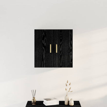 Nástěnná Skříňka 60 X 30 X 60 Cm Kompozitní Dřevo Černý Dub