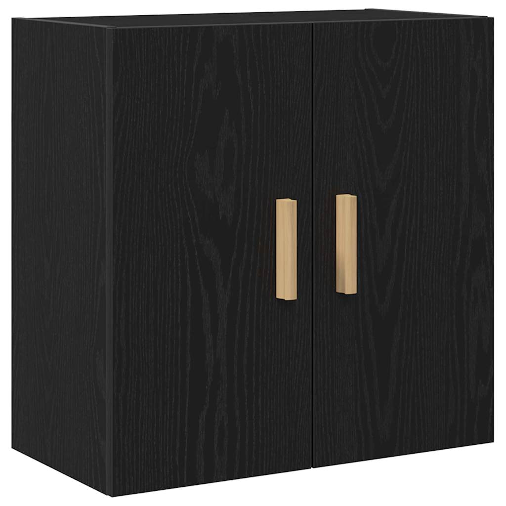 Nástěnná Skříňka 60 X 30 X 60 Cm Kompozitní Dřevo Černý Dub