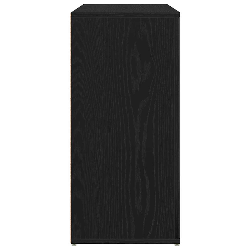 Servírovací Skříň Černý Dub 80 X 33 X 70 Cm Kompozitní Dřevo