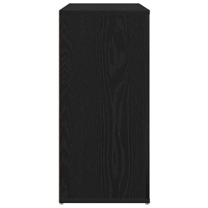 Servírovací Skříň Černý Dub 80 X 33 X 70 Cm Kompozitní Dřevo