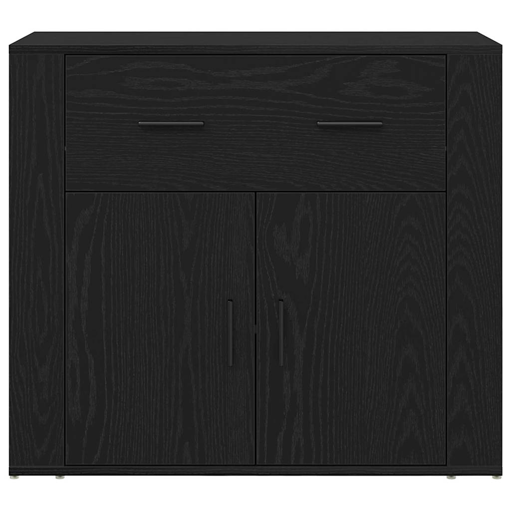 Servírovací Skříň Černý Dub 80 X 33 X 70 Cm Kompozitní Dřevo