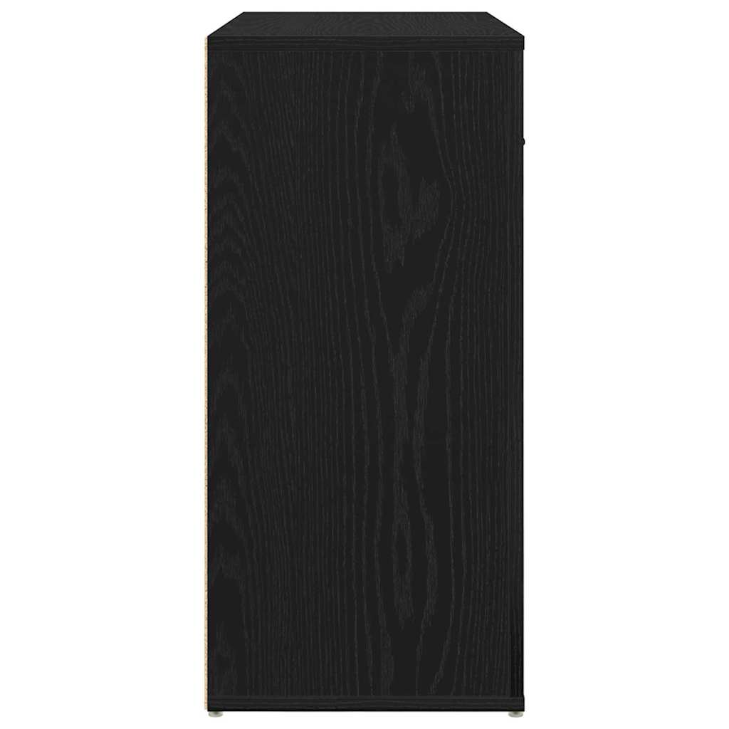 Servírovací Skříň Černý Dub 80 X 33 X 70 Cm Kompozitní Dřevo